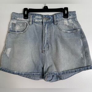 Cotton On Blue Denim Jean Shorts Women’s Size 6 | 100% Cotton Mid-Rise Casual